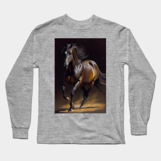 Hanoverian Horse - Oil Paint Long Sleeve T-Shirt